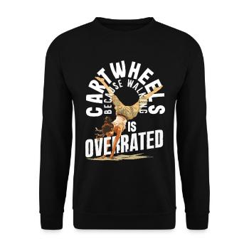 Cool cartwheel gymnastics - Unisex Sweatshirt - black - Front - Alina (178cm) & Michal (187cm)