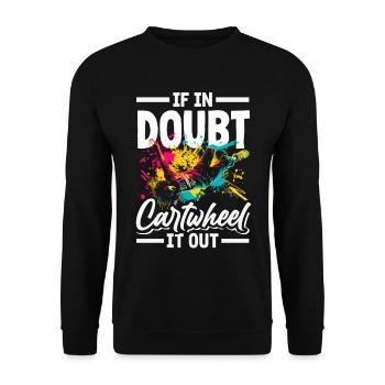 Cool Wheel Stroke Gymnastics Gymnastics - Unisex Sweatshirt - black - Front - Alina (178cm) & Michal (187cm)