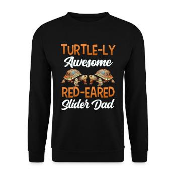 Red-eared turtle lovers - Unisex Sweatshirt - black - Front - Alina (178cm) & Michal (187cm)