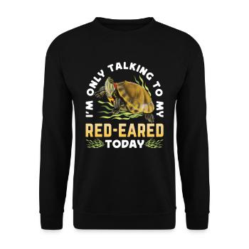 Red-eared turtle lovers - Unisex Sweatshirt - black - Front - Alina (178cm) & Michal (187cm)