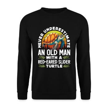 Red-eared turtle lovers - Unisex Sweatshirt - black - Front - Alina (178cm) & Michal (187cm)
