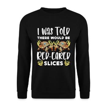 Red-eared turtle lovers - Unisex Sweatshirt - black - Front - Alina (178cm) & Michal (187cm)