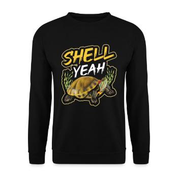 Red-eared turtle lovers - Unisex Sweatshirt - black - Front - Alina (178cm) & Michal (187cm)