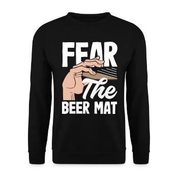 Bierdeckel Umdrehen Spiel Bier - Unisex Pullover - Schwarz - Vorne - Alina (178cm) & Michal (187cm)