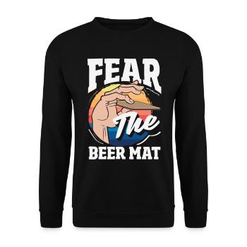 Bierdeckel Umdrehen Spiel Bier - Unisex Pullover - Schwarz - Vorne - Alina (178cm) & Michal (187cm)