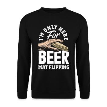 Bierdeckel Umdrehen Spiel Bier - Unisex Pullover - Schwarz - Vorne - Alina (178cm) & Michal (187cm)