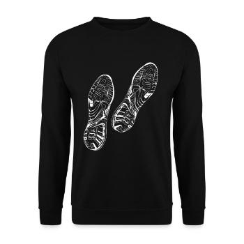 Running design for runners at the marathon - Unisex Sweatshirt - black - Front - Alina (178cm) & Michal (187cm)