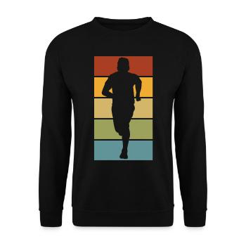 Running design for runners at the marathon - Unisex Sweatshirt - black - Front - Alina (178cm) & Michal (187cm)