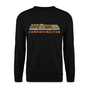 Permakultur Lebensmittel Compost - Unisex Pullover - Schwarz - Vorne - Alina (178cm) & Michal (187cm)