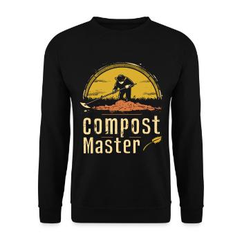 Permakultur Lebensmittel Compost - Unisex Pullover - Schwarz - Vorne - Alina (178cm) & Michal (187cm)