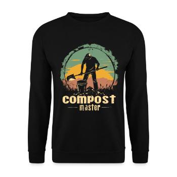 Permakultur Lebensmittel Compost - Unisex Pullover - Schwarz - Vorne - Alina (178cm) & Michal (187cm)