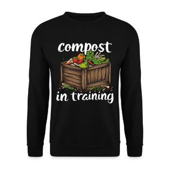 Permakultur Lebensmittel Compost - Unisex Pullover - Schwarz - Vorne - Alina (178cm) & Michal (187cm)
