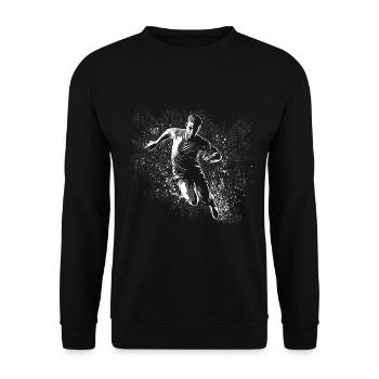 Running design for runners at the marathon - Unisex Sweatshirt - black - Front - Alina (178cm) & Michal (187cm)