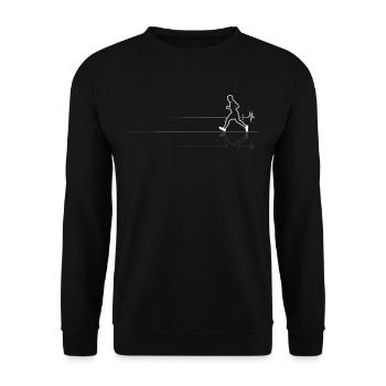 Conception de course pour les coureurs au marathon - Sweat-shirt Unisexe - noir - Devant - Alina (178cm) & Michal (187cm)
