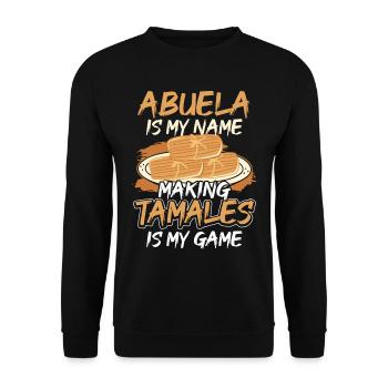 Cuisine mexicaine Tamale - Sweat-shirt Unisexe - noir - Devant - Alina (178cm) & Michal (187cm)