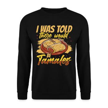 Cuisine mexicaine Tamale - Sweat-shirt Unisexe - noir - Devant - Alina (178cm) & Michal (187cm)