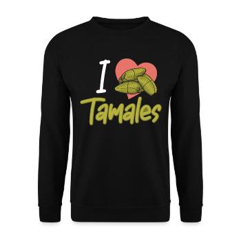Cuisine mexicaine Tamale - Sweat-shirt Unisexe - noir - Devant - Alina (178cm) & Michal (187cm)