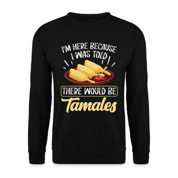 Cuisine mexicaine Tamale - Sweat-shirt Unisexe - noir - Devant - Alina (178cm) & Michal (187cm)