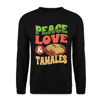 Cuisine mexicaine Tamale - Sweat-shirt Unisexe - noir - Devant - Alina (178cm) & Michal (187cm)