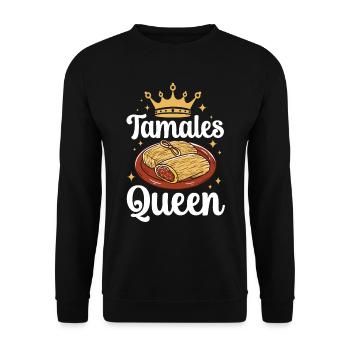 Cuisine mexicaine Tamale - Sweat-shirt Unisexe - noir - Devant - Alina (178cm) & Michal (187cm)