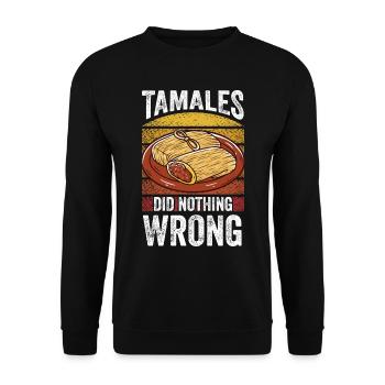 Cuisine mexicaine Tamale - Sweat-shirt Unisexe - noir - Devant - Alina (178cm) & Michal (187cm)