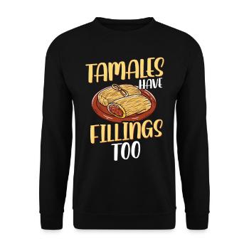 Cuisine mexicaine Tamale - Sweat-shirt Unisexe - noir - Devant - Alina (178cm) & Michal (187cm)