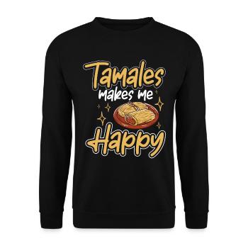 Cuisine mexicaine Tamale - Sweat-shirt Unisexe - noir - Devant - Alina (178cm) & Michal (187cm)