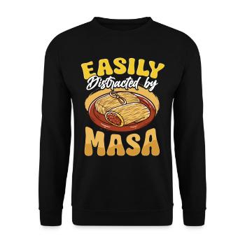 Cuisine mexicaine Tamale - Sweat-shirt Unisexe - noir - Devant - Alina (178cm) & Michal (187cm)