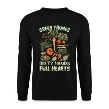 Garten biologischer Anbau Permaculture - Unisex Pullover - Schwarz - Vorne - Alina (178cm) & Michal (187cm)
