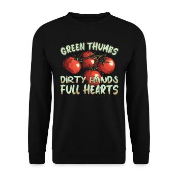 Garten biologischer Anbau Permaculture - Unisex Pullover - Schwarz - Vorne - Alina (178cm) & Michal (187cm)