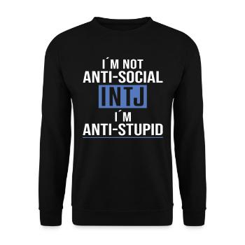 Intj personality: Introverts - Unisex Sweatshirt - black - Front - Alina (178cm) & Michal (187cm)