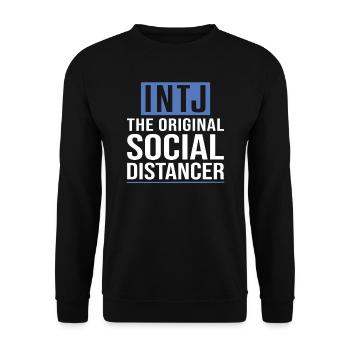 Intj personality: Introverts - Unisex Sweatshirt - black - Front - Alina (178cm) & Michal (187cm)