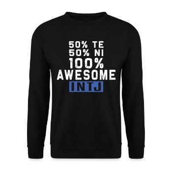 Intj personality: Introverts - Unisex Sweatshirt - black - Front - Alina (178cm) & Michal (187cm)