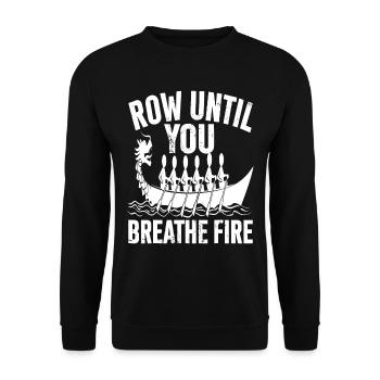Lustiges Drachenboot-paddel - Unisex Pullover - Schwarz - Vorne - Alina (178cm) & Michal (187cm)