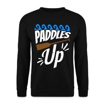 Lustiges Drachenboot-paddel - Unisex Pullover - Schwarz - Vorne - Alina (178cm) & Michal (187cm)