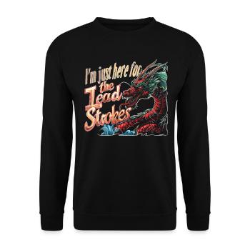 Lustiges Drachenboot-paddel - Unisex Pullover - Schwarz - Vorne - Alina (178cm) & Michal (187cm)