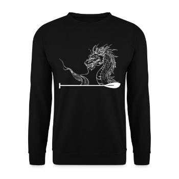 Lustiges Drachenboot-paddel - Unisex Pullover - Schwarz - Vorne - Alina (178cm) & Michal (187cm)
