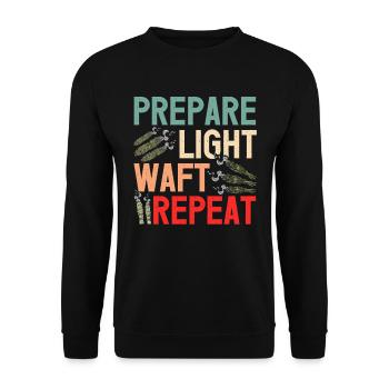 Smudge Sage Feather Spiritual Smudging - Unisex Sweatshirt - black - Front - Alina (178cm) & Michal (187cm)