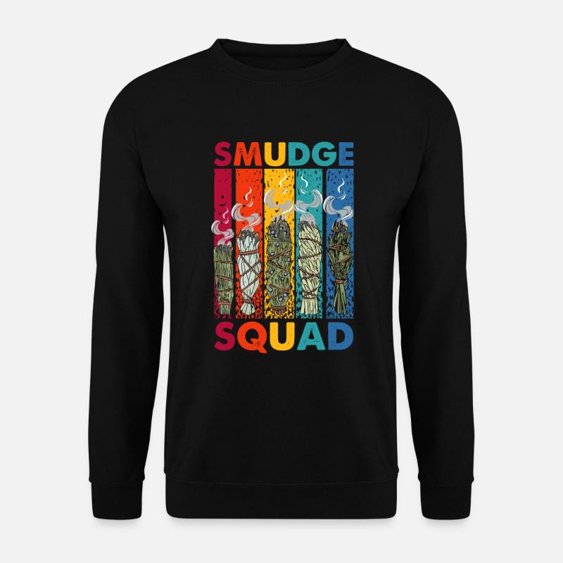 Smudge Sage Feather Spiritual Smudging - Unisex Sweatshirt - black