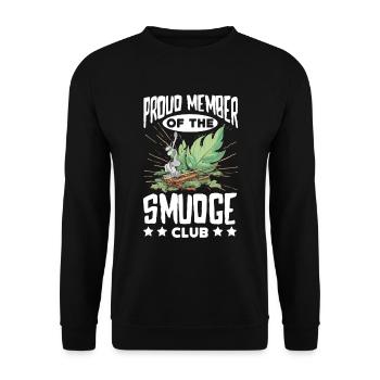 Smudge Sage Feather Spiritual Smudging - Unisex Sweatshirt - black - Front - Alina (178cm) & Michal (187cm)