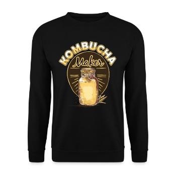 Kombucha Maker Kombucha Tee liebhaber - Unisex Pullover - Schwarz - Vorne - Alina (178cm) & Michal (187cm)