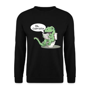 L’humour des dinosaures de la paléontologie - Sweat-shirt Unisexe - noir - Devant - Alina (178cm) & Michal (187cm)
