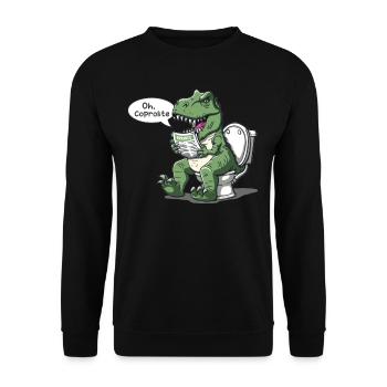 L’humour des dinosaures de la paléontologie - Sweat-shirt Unisexe - noir - Devant - Alina (178cm) & Michal (187cm)