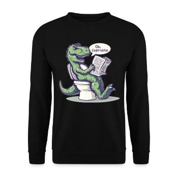 The Humor of Paleontology Dinosaurs - Unisex Sweatshirt - black - Front - Alina (178cm) & Michal (187cm)