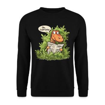The Humor of Paleontology Dinosaurs - Unisex Sweatshirt - black - Front - Alina (178cm) & Michal (187cm)