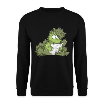 The Humor of Paleontology Dinosaurs - Unisex Sweatshirt - black - Front - Alina (178cm) & Michal (187cm)