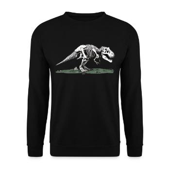 The Humor of Paleontology Dinosaurs - Unisex Sweatshirt - black - Front - Alina (178cm) & Michal (187cm)