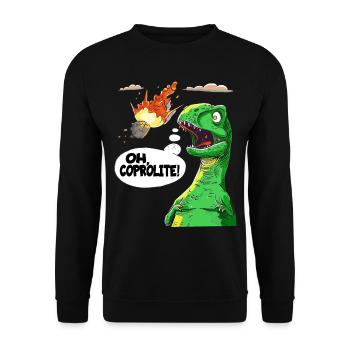 The Humor of Paleontology Dinosaurs - Unisex Sweatshirt - black - Front - Alina (178cm) & Michal (187cm)
