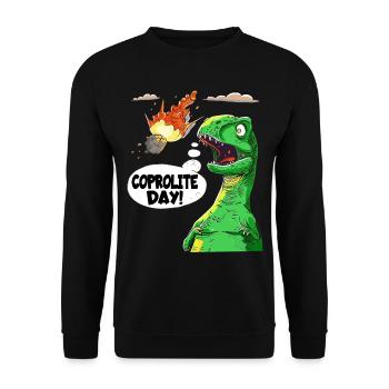 L’humour des dinosaures de la paléontologie - Sweat-shirt Unisexe - noir - Devant - Alina (178cm) & Michal (187cm)