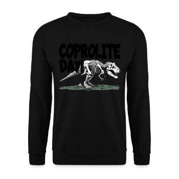 The Humor of Paleontology Dinosaurs - Unisex Sweatshirt - black - Front - Alina (178cm) & Michal (187cm)